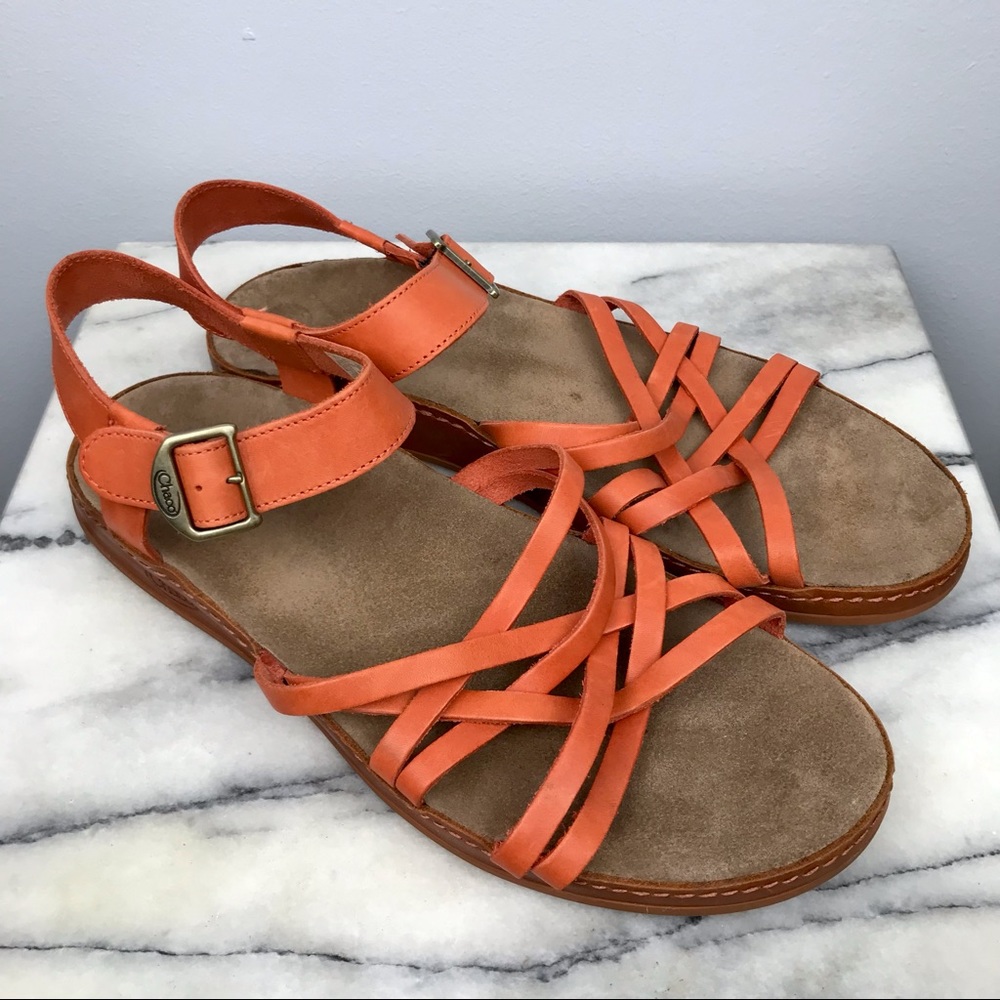 Chaco Flamingo Fallon Sandal 12 Strappy Huarache Orange